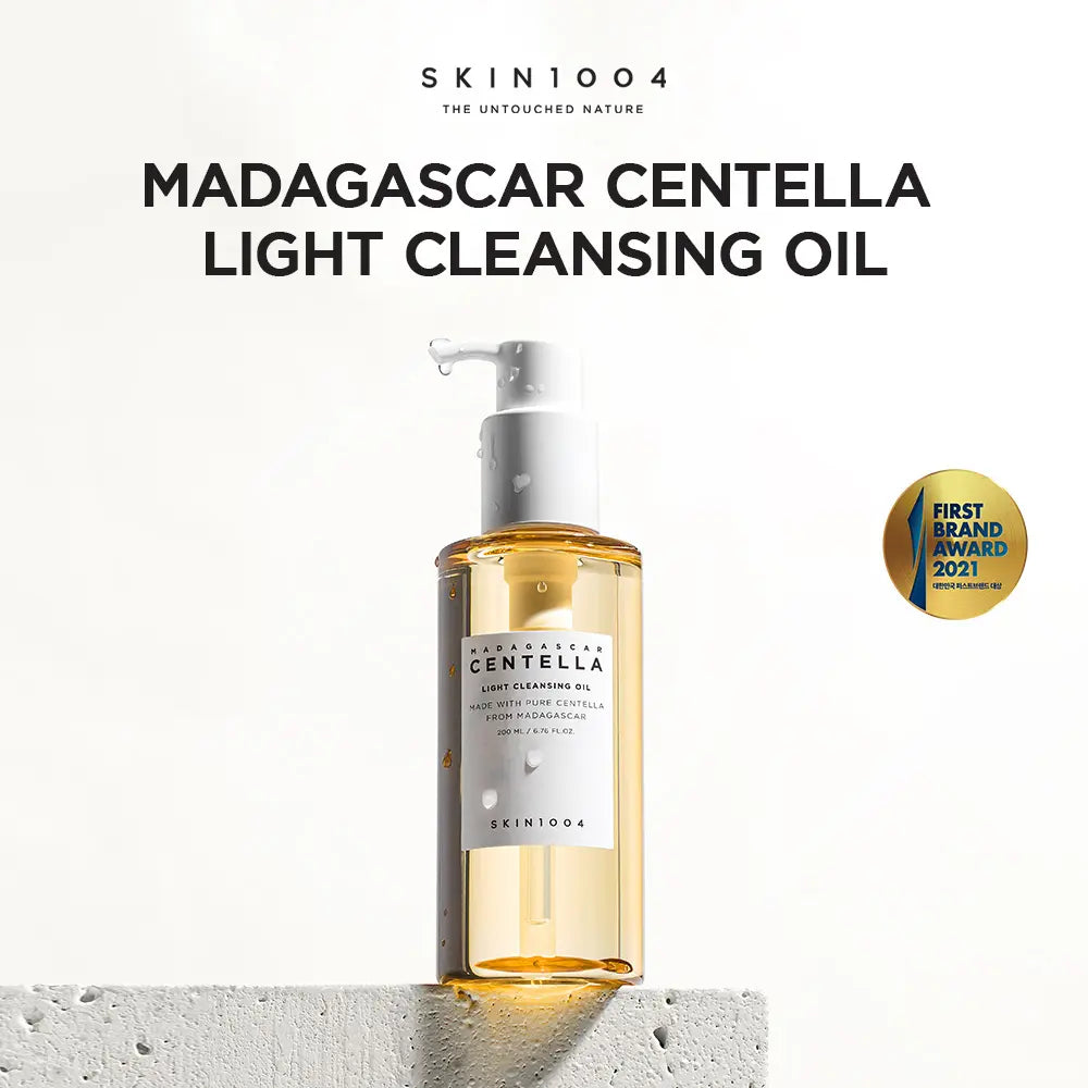 [SKIN1004 ] Centella Light Cleansing Oil 6.76 fl.oz, 200ml, Pure and Light Oil with Fresh Cleansing Effect, Makeup Remover Calming Hypoallergenic