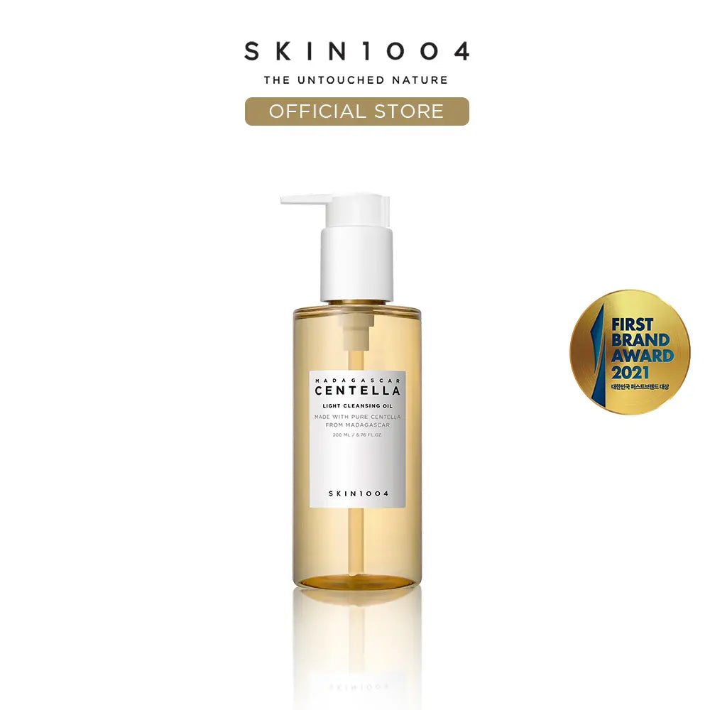 [SKIN1004 ] Centella Light Cleansing Oil 6.76 fl.oz, 200ml, Pure and Light Oil with Fresh Cleansing Effect, Makeup Remover Calming Hypoallergenic