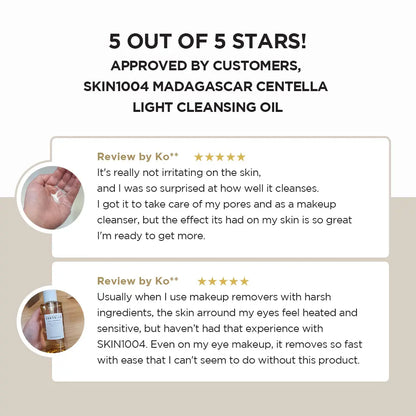 [SKIN1004 ] Centella Light Cleansing Oil 6.76 fl.oz, 200ml, Pure and Light Oil with Fresh Cleansing Effect, Makeup Remover Calming Hypoallergenic